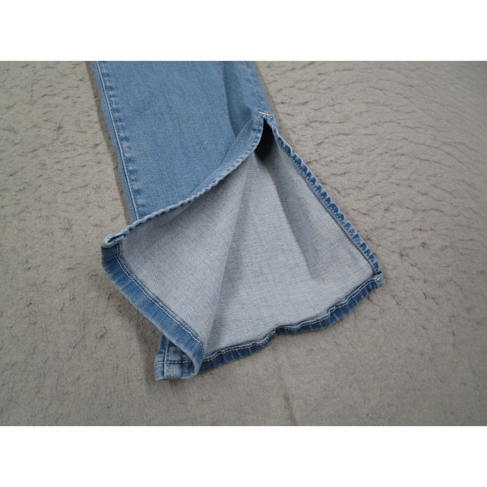 FRAME Le Super High Mini Boot Jeans Light Wash Blue Side Slit Size 23 - Picture 7 of 14